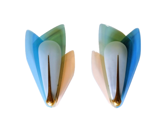 Max Ingrand (1908-1969) paire appliques vers 1955, Fontana Arte