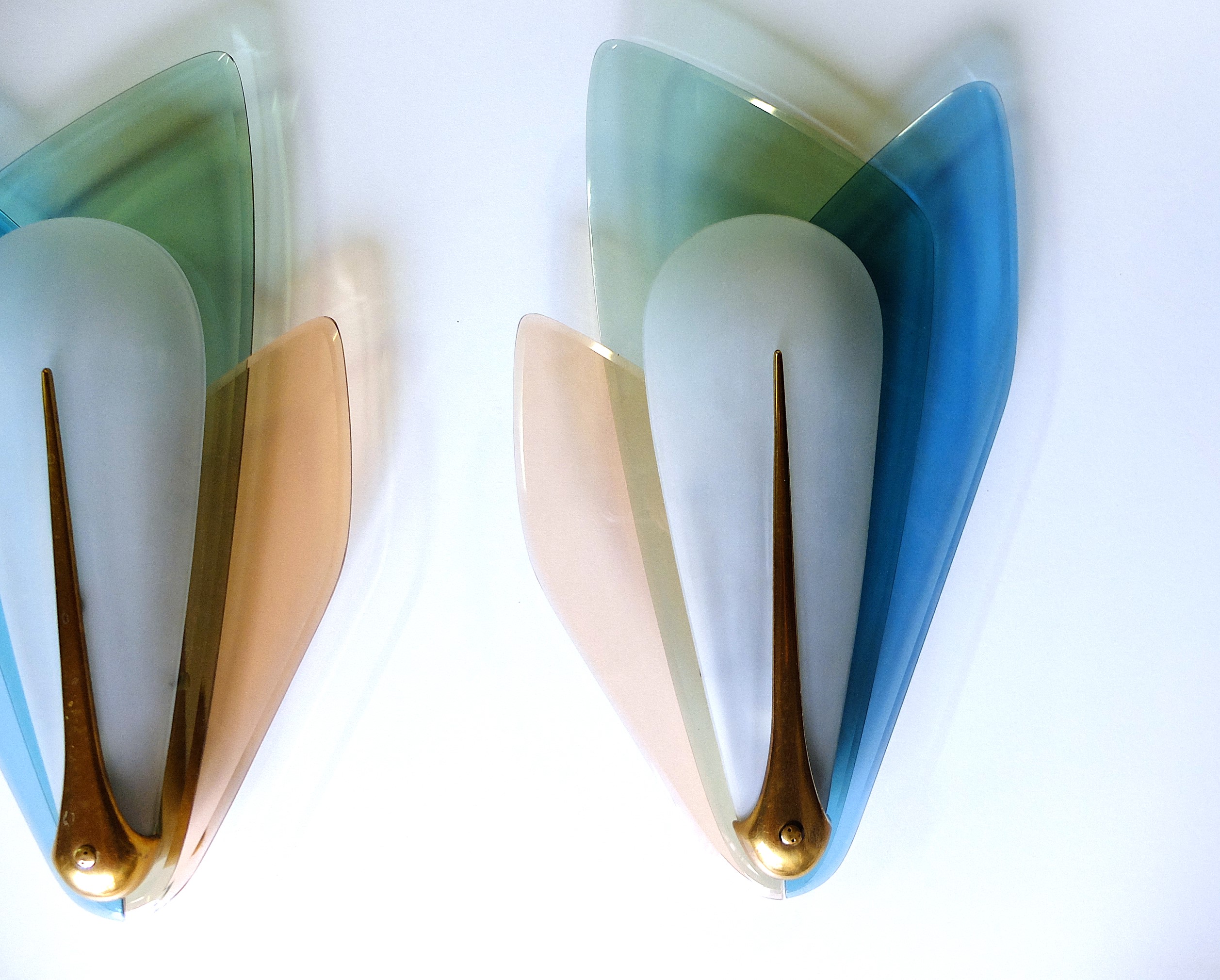 Max Ingrand (1908-1969) paire appliques vers 1955, Fontana Arte - Image 3
